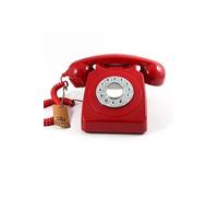 GPO 746 PUSH Rouge - Téléphone fixe rétro bouton poussoir