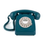 GPO 746 Rotary Téléphone à Cadran - Téléphone Fixe Vintage, Design rétro britannique iconique -Bleu