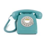 GPO 746 Rotary Téléphone à Cadran - Téléphone Fixe Vintage, Design rétro britannique iconique -Bleu