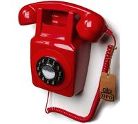 Gpo 746 wall rouge - téléphone mural rétro bouton poussoir Rouge G