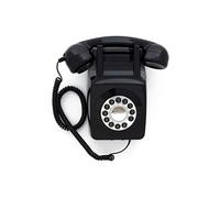 GPO 746 WALL Noir - Téléphone mural rétro bouton poussoir