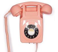 GPO 746 WALL Rose - Téléphone mural rétro bouton poussoir
