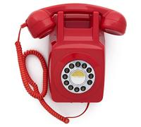 GPO 746 WALL Rouge - Téléphone mural rétro bouton poussoir