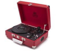 GPO Attache Platine Vinyle Portable Style Mallette avec 3 Vitesses et clé USB et Haut-parleurs intégrés