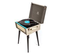 GPO Bermuda- Platine vinyle classique de style rétro avec MP3, USB, haut-parleur intégré - Gris