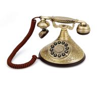 GPO Duchess Téléphone Bouton Poussoir - Téléphone Fixe Rétro, Design élégant UK, Style vintage -Doré
