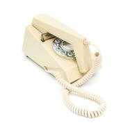 GPO Trim Phone - Téléphone à Bouton Poussoir Rétro - Design Slim Vintage, Ligne Fixe -Beige