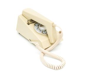 GPO Trim Phone - Téléphone à Bouton Poussoir Rétro - Design Slim Vintage, Ligne Fixe -Beige