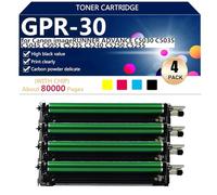 GPR-30 Tambour Haute Capacité de Remplacement pour Canon imageRUNNER Advance C5030 C5035 C5045 C5051 C5235 C5240 C5250 C5255 Imprimante, 80000 Pages,BCMY-1 Pack