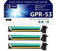 GPR-53 Bateau Tambour avec Puce pour Canon IR-ADV C3320 C3320L C3325 C3330 Imprimantes, Installation Facile, 100000 Pages,Black-3 Pack