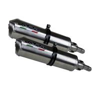 G.P.R. Silencieux d'échappement Satinox Dual Yamaha XT 660 Z Tenere 08-16 Slip-on argenté homologué