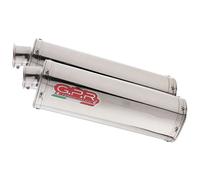 Gpr Exhaust Systems Trioval Dual Monster 1000 03-05 Homologated Slip On Muffler Argenté Homologated