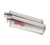 Gpr Exhaust Systems Trioval Dual Honda Cb 1100 Sf X-eleven 97-06 Homologated Slip On Muffler Argenté Homologated