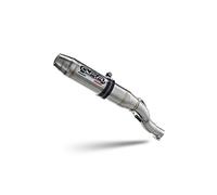 GPR Pot échappement marque GPR compatible avec F.B. Mondial Hps 125 2021-2023, Deeptone Inox, Homologué et légal, système d'échappement complet avec catalyseur et db killer amovible