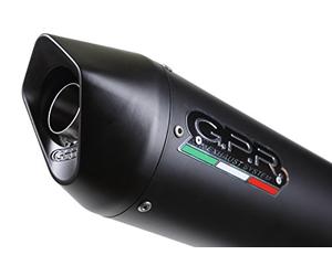 GPR Pot échappement marque GPR compatible avec Suzuki V-Strom DL650 2012-2016, Furore Nero, Pot échappement homologué et légal, silencieux avec mi-collecteur y db killer amovible