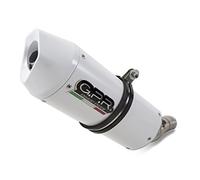 GPR Pot échappement marque GPR compatible avec Triumph Tiger 1200 explorer XR - XRT - XCX - XCA 2011-2016, Albus Ceramic, Échappement légal, homologué,silencieux avec db killer amovible et tuyau de liaison spécifique