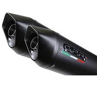 GPR Pot échappement marque GPR compatible avec Yamaha Fjr 1300 2006-2016, Furore Nero, Paire de pot d'échappement homologuées, livrées avec db killer amovible et raccords spécifiques