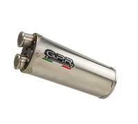 GPR Pot silencieux échappement marque GPR compatible avec Benelli Trk 502 X 2021-2024, DUAL INOX, Échappement légal, homologué,silencieux avec db killer amovible et tuyau de liaison spécifique