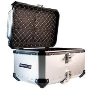 GPR Tech Compatible avec Norden 901 2022/2023 e5 Top Case ALPI-Tech 45 LT. Argent Top Case en Aluminium, Couleur Argent avec Plaque spécifique Incluse Capacité litres 45