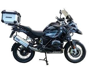 GPR Tech Compatible avec R 1250 GS Adventure 2021/2023 e5 Top Case ALPI-Tech 35 LT. Argent Top Case en Aluminium, Couleur Argent avec Plaque spécifique Incluse Capacité litres 35