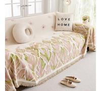 GPRL Housse De Canapé Anti-griffures Housse pour Canapé 1/2/3/4 Places Protection pour Chats Jeté De Canapé Protection pour Animaux Poils Enfants Chien Griffures,Rose(180 * 460cm)