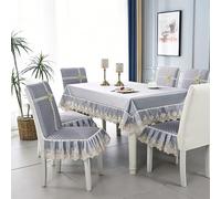 GPRL Housses De Chaises De Salle À Manger Grises Matelassées avec Bordure en Dentelle Dorée Et Ornements Floraux La Salle À Manger Et La Décoration De Fêtes