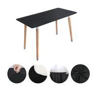 GPRTPL Housse de Nappe Extensible Nappe élastique imperméable Ajustement Protecteur de Table Lavable pour Pique-Nique Camping en Plein air-Noir-8FT 243x76cm