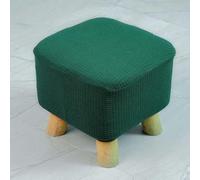 GPRTPL Housse de Petit Repose-Pieds, Housse antidérapante avec Fond élastique, Housse de Mini Chaise carrée Extensible et Douce (25-33 cm) - Vert foncé