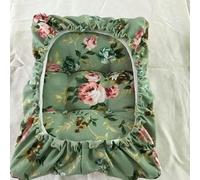 GPRTPL Housse de Tabouret rectangulaire, Coussin de siège Souple, Housse de Protection Extensible, décoration de Meubles, Housse de Pouf antidérapante, Vert Clair, 30 x 50 cm