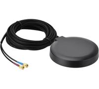 Gps+4g Lte Magnetic Mount Combined Antenna Sma Male Car/Vehicle Antenna With Braided Sheath For Head Unit,Industrial Router,Gateway Modem,Vehicle Car Truck Bus Van Gps Tracker Etc.