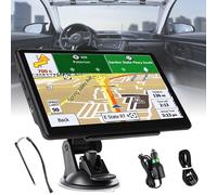 GPS avec guidage vocal étape par étape pour voiture et camion, alerte de vitesse et de feux rouges, écran tactile 7 pouces, itinéraires