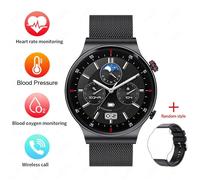Gps Ecg + Ppg Bluetooth Appel Montre Intelligente Hommes 2024 Bracelet De Sport Nfc Étanche Montre Personnalisée Visage Hommes Montre Intelligente Pour Ios Android.Yellow.Nfc Smartwatch