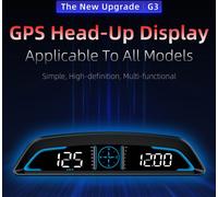 Gps Hud Head Up Car Display HD Digital Speedometer Smart Alarm Universal Odommeter black