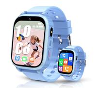 GPS Montre Connectée Enfant, 4G Montre GPS Enfant pour Fille Garçon avec Appel Vidéo Chat Familial SOS Téléphone Etanche Jeux Réveil Mode Classe IP68, Montre Intelligente Enfants Cadeau pour 4-12 Ans