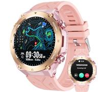 GPS Montre Connectée Homme Femme de Sport étanche multi activités Podomètre Appels Bluetooth 12 jours d'autonomie Moniteur Fréquence Boussole suivi de la Pression Atmosphérique, Altimètre 1ATM