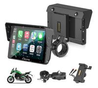 GPS Moto Carpuride W502S Pro 5"" Étanche avec Carplay/Android Auto et Support BM05