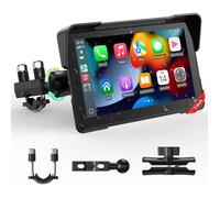 GPS Moto LAMTTO 7"" Carplay et Android Auto sans Fil, Étanche IP67, Bluetooth