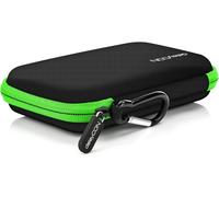 GPS Navigation Case-Up to 4.3"" & 5"" (14.5 x 9.5 x 3.2 cm)-Rugged and Shock Resistant-2 Interior Compartments-Green