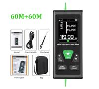 GPS Portable, Compteur de superficie terrestre Télémètre De Mesure À 2 Voies, Télémètre Vert, Mini Télémètre Numérique 60M 100M(DG60)