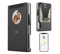 GPS Portefeuille Traçable pour Homme(E Ink Airtag Wallet for Man),Mince Intelligent Porte Feuille Airtag Anti RFID NCF,Electroniques Porte Carte Pouvant Personnaliser la Photo & Protege Carte
