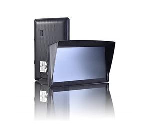 GPS pour Voiture, Écran capacitif 800 * 480 Capacité 8G256MB + Bluetooth Pare-Soleil Avin Navitel Europe Map Sat Nav Truck GPS Navigateur(8G256MBSunshadeBT)