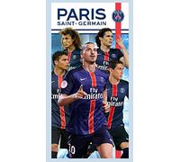 GPS PSG Paris St Germain Serviette de bain/plage 140 x 70 cm Coton certifié Öko-Tex Standard 100