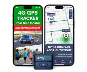GPS Tracker by Myloc8 - Universal GPS Tracker for Vehicles, Kids, and Luggage, Car Tracking Device, 4G LTE, Real-Time Updates for Trucks, Trailers, Bikes, Hidden with Magnet, Subscription Required