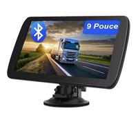 GPS Voiture 9 Pouces avec Bluetooth 2025 - Navigation Europe, Mises à Jour Gratuites, Alerte de Vitesse, Guidage Vocal, Compatible