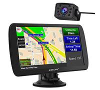GPS Voiture 9 Pouces Écran Tactile, Navigation Poids Lourds avec Cartes Europe, Guidage Vocal Multilingue, Bluetooth, Entrée Caméra de Recul, Compatible Auto Camion Camping-Car Bus
