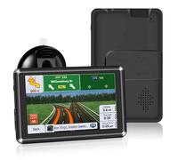 GPS Voiture, Carte de l'europe 2025, 5 Pouces/13.5CM, Navigation Hors Ligne, Mises à Jour Gratuites, Voix Réelles, Alerte Vitesse & Poi, Français Réglable, pour GPS Poids Lourds/Camping-Car/Camion,3D