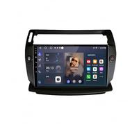 GPS Voiture GPS Navigator pour Citroen C4 C-Triomphe C-Quatre 2004-2014 HD Écran Tactile Info Trafic, Essai des Alertes de Zones de Danger, Cartes EU, Mise à Jour Via, 4 Nuclear 4G+64G