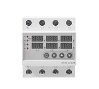 GPS8-03 Din Rail 3 Phase Voltmeter Ammeter Adjustable Over and Under Voltage Current Limit Protection Monitor Relays, Pièces(GPS8-03-U-63A)