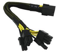 GPU VGA PCIe 8 broches femelle vers double 2X 8 broches (6 + 2) adaptateur d'alimentation PCI Express mâle câble d'extension tressé