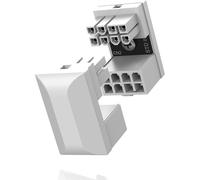 GPU VGA PCIe 8 Broches U Turn 180 degrés connecteur d'angle Carte Adaptateur d'alimentation pour Carte Graphique de Bureau-Type Standard 2-Pack Blanc